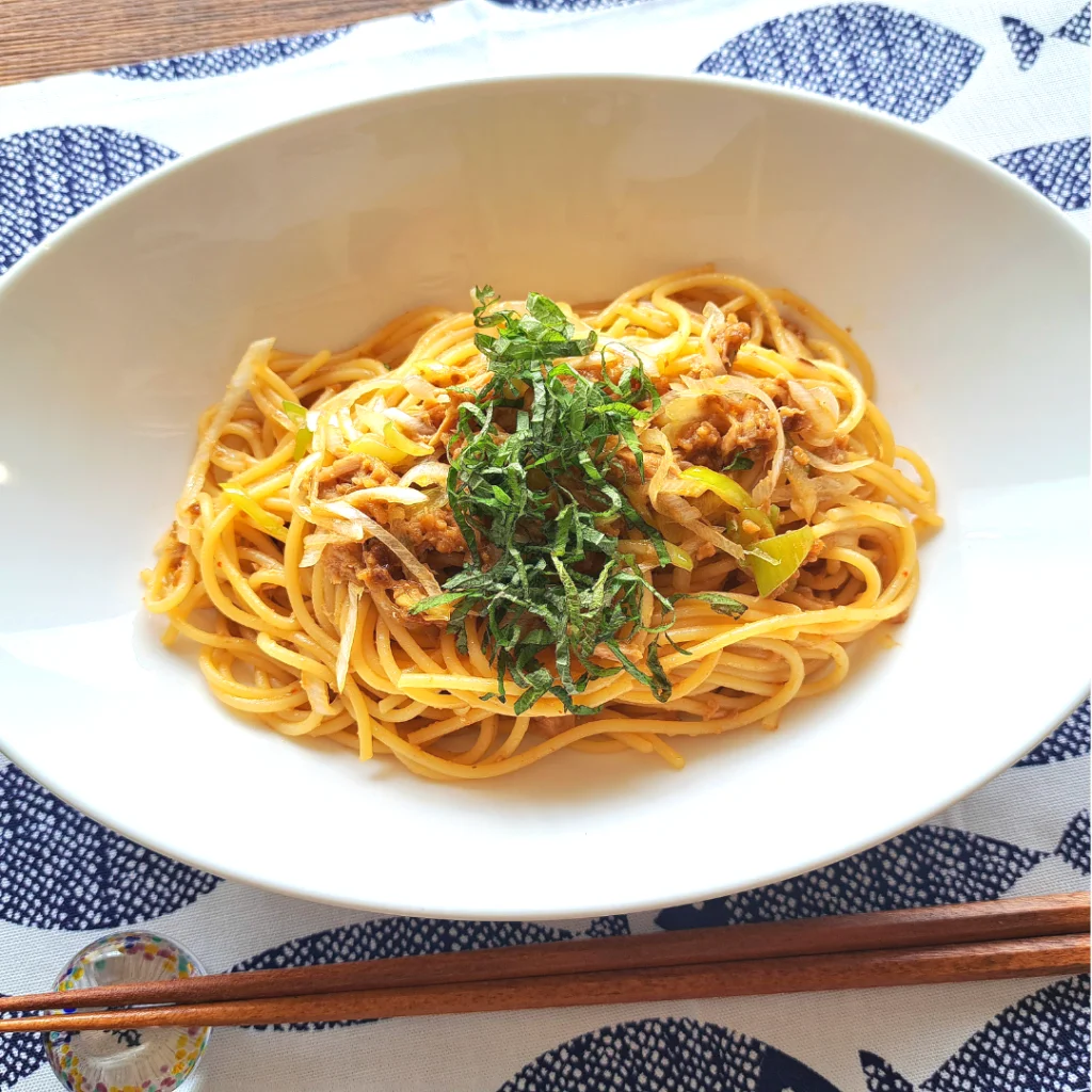 もろみと葱のパスタ